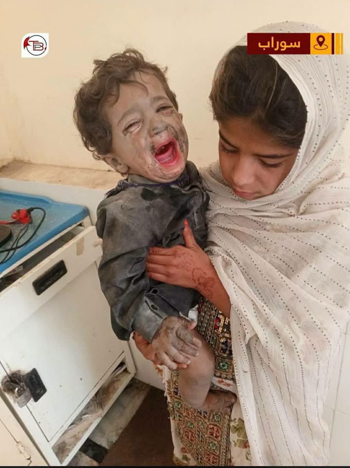hammalbaloch561's tweet photo. #Surab, #Balochistan: Pakistani airstrikes target civilian areas
The bombing of civilian areas in Surab by Pakistani fighter jets is an act of brutality. Reports say women and young children were among those killed.

#HumanRights
#StopBalochGenocide
#StopWarCrimesInBalochistan https://t.co/8IFLtJTWrr