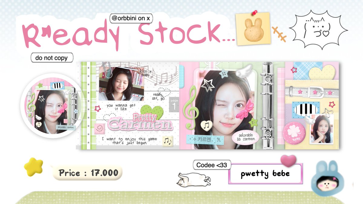 orbbini's tweet photo. ⋮⠀help repost please? thankie⠀👀 ..⊹ ᰔ

alo!  ♡  nya⭐️⠀bawa⠀anak⠀baru⠀yang⠀
akan⠀masuk⠀catalog ₊🪽 ᰍ ⑅ namanya :

🍮⠀︴⠀꒰ঌ⠀pwetty bebe⠀໒꒱

..⠀❤︎⠀layout carmen wony ufs
..⠀❤︎⠀t. #bealanja https://t.co/k3qTmJmfPX