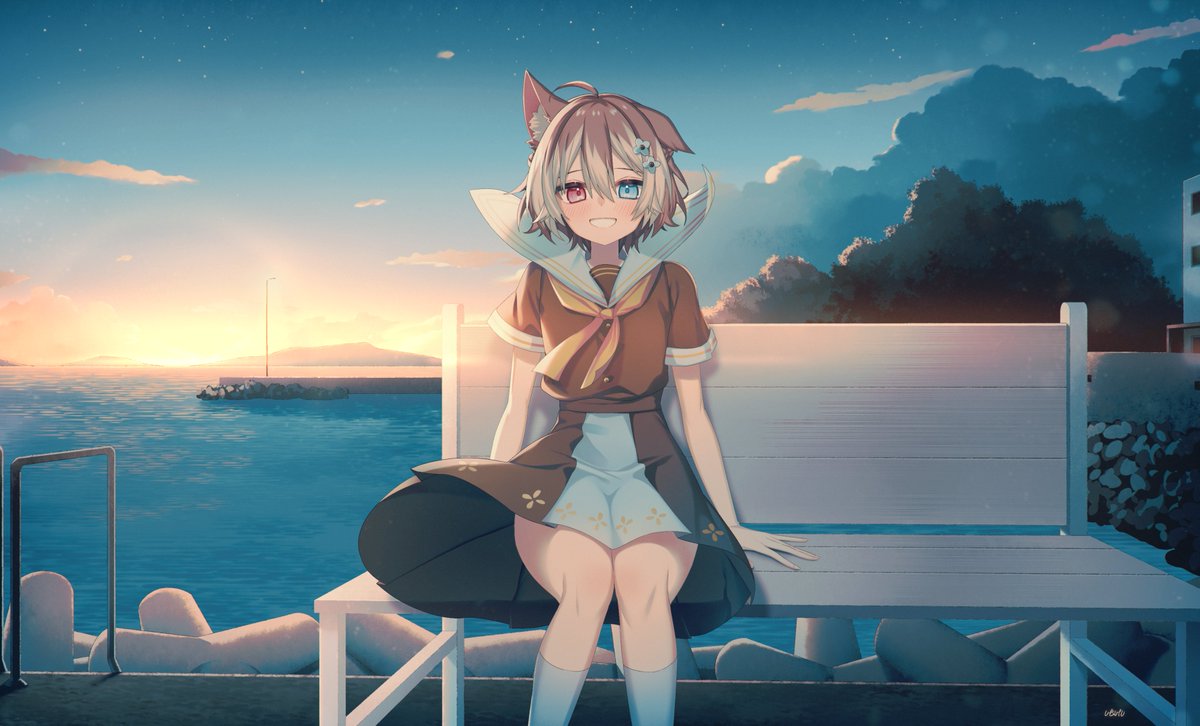 utuutsu's tweet photo. お盆だから夏っぽい絵でも置いときます https://t.co/Aca20N2gzs