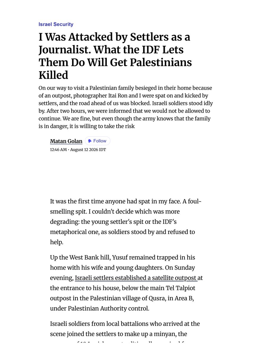 Dutchyguy's tweet photo. #Jewish #settler #terror #continues with full #support from the #Israeli #army and #police (1-2) https://t.co/vQNdUyBGue