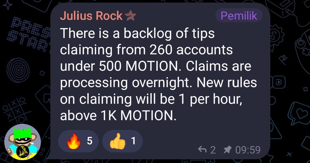 0xBoyyss's tweet photo. Info terbaru proses WD di pause/pending makanya pada stuck, dan di next WD min 1k $MOTION 🗿

@motiontip https://t.co/FPc8KSSL1G