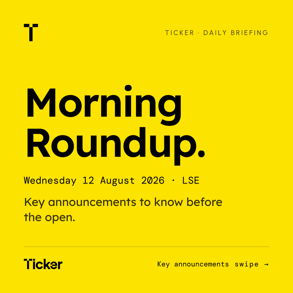 TickerOfficial's tweet photo. Morning Roundup - 12 August 2026 featuring #BBY, #HILS, #FRMI and more. https://t.co/Ar2DG2BNjb