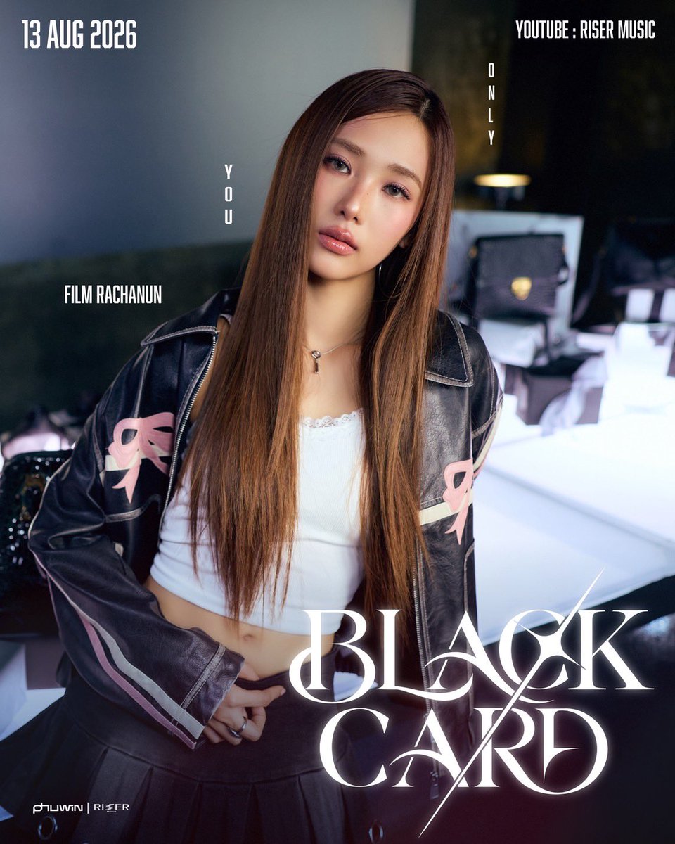 GMMTV's tweet photo. Black Card - PHUWIN 
And here’s our special Guest 
‘Film Rachanun’ 😎

YOUTUBE RISER MUSIC
🎬 13.08.2026

#BlackCardPHUWIN
#phuwintang
#RISERMUSIC 
#GMMTV https://t.co/pfFS4GXnK6