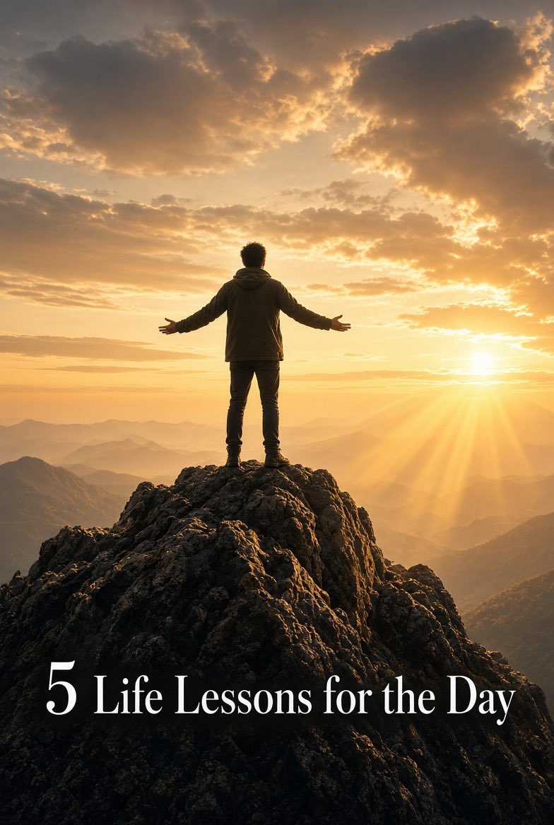 Dan_BabaFX's tweet photo. 5 #LifeLesons for the day :
1. And whatever you ask in prayer , you will receive, if you have faith.
2. Believe in yourself when nobody else does.
3. Faith is about doing . You are how you act , not just how you believe.
4. Failure is another stepping stone to Greatness.
5. Don't fear failure.