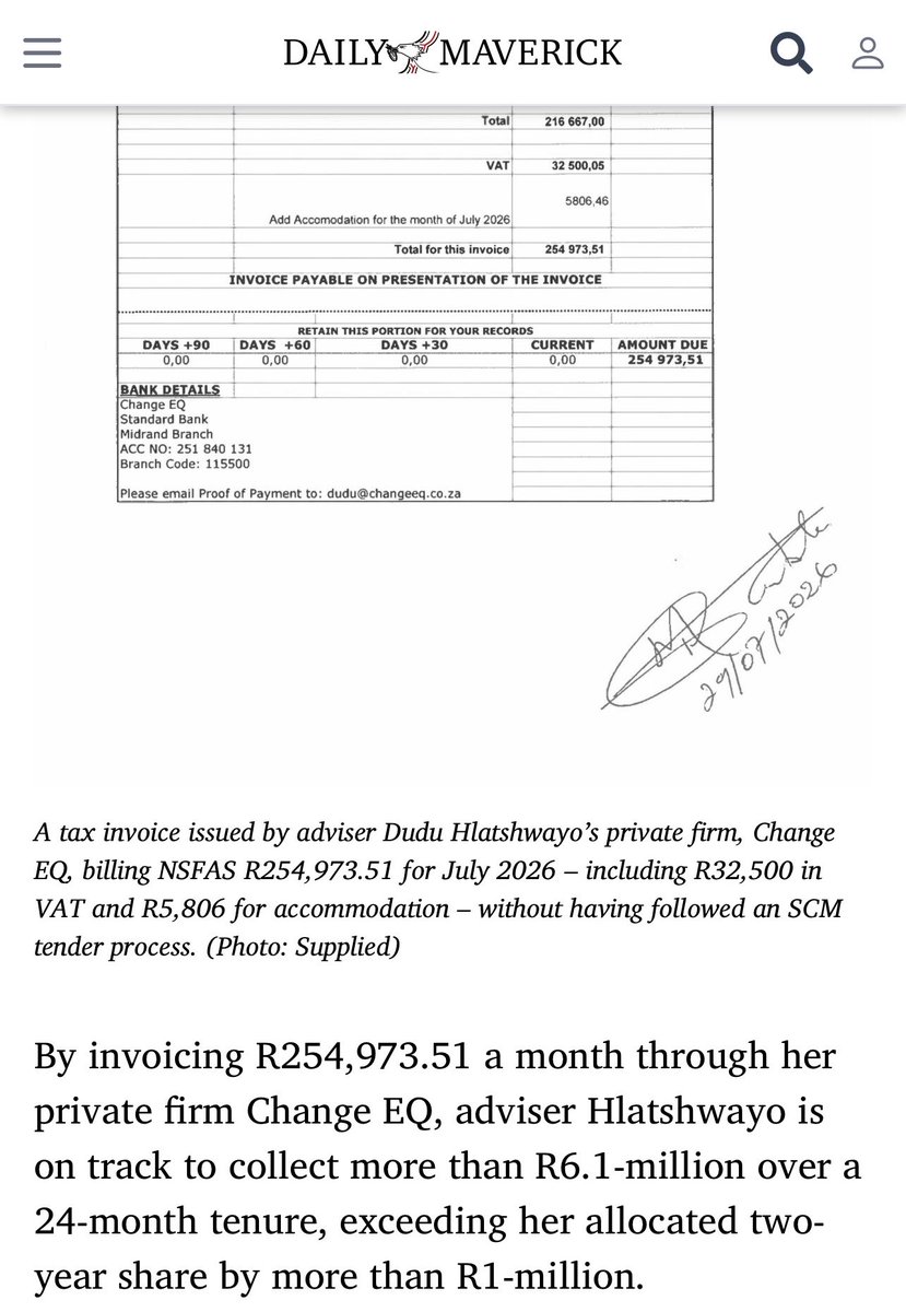 invakha's tweet photo. @ferialhaffajee 7 years later this man is still signing with no care for the law and failing his fiduciary duties as it was found by Nugent.there will be a commission after this administration  #NSFAS #MadlangaCommission https://t.co/2fY90e8sAU