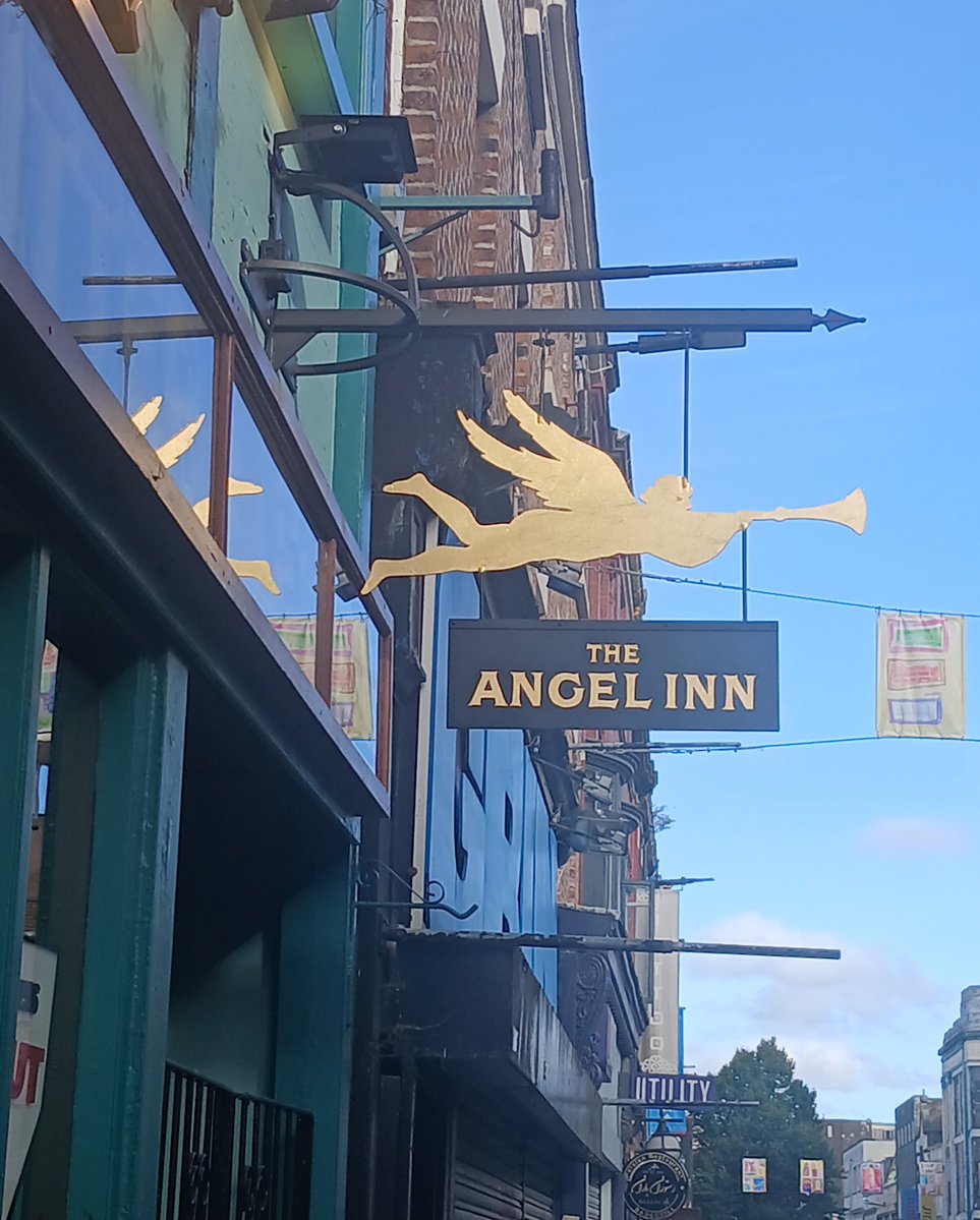 pubsignsbritain's tweet photo. The Angel Inn, Bold Street, Liverpool. The latest pub from the 1936 Pub Co open it's doors today. #Liverpool #Pubs #PubSigns https://t.co/nXL1mNZaWE