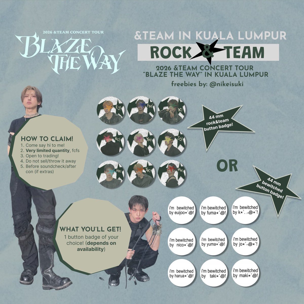 nikeisuki's tweet photo. ⭐️ #BLAZETHEWAY_KUALALUMPUR freebies by @nikeisuki 𖦹 𓈒 🥐⋆

hello lunés! i’ll be giving out freebies  <3

𖦹 19th aug 2026 @ idea live arena
𖦹 loc + outfit will be updated on dday!
𖦹 dm me to trade :D
𖦹 refer to poster for more details!

see u there! 😋

#andTEAMinKL https://t.co/ML3ztKaCEW