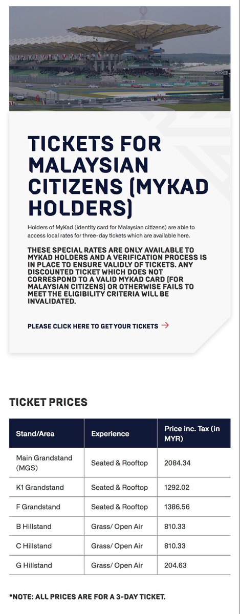 jenhyuflmz's tweet photo. ticket prices bahrain gp at sepang dah keluar under website bahrain https://t.co/0yDpjg0kXN
