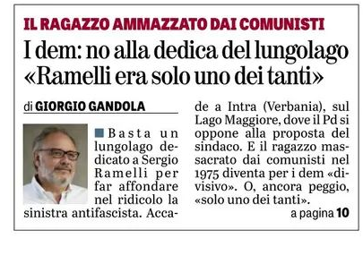 Siddh60's tweet photo. Infatti #Ramelli è solo uno dei tanti massacrati dalla violenza #comunista! E il suo nome deve essere di esempio e ricordo!
Ramelli presente! https://t.co/3Gpc64H9Xq