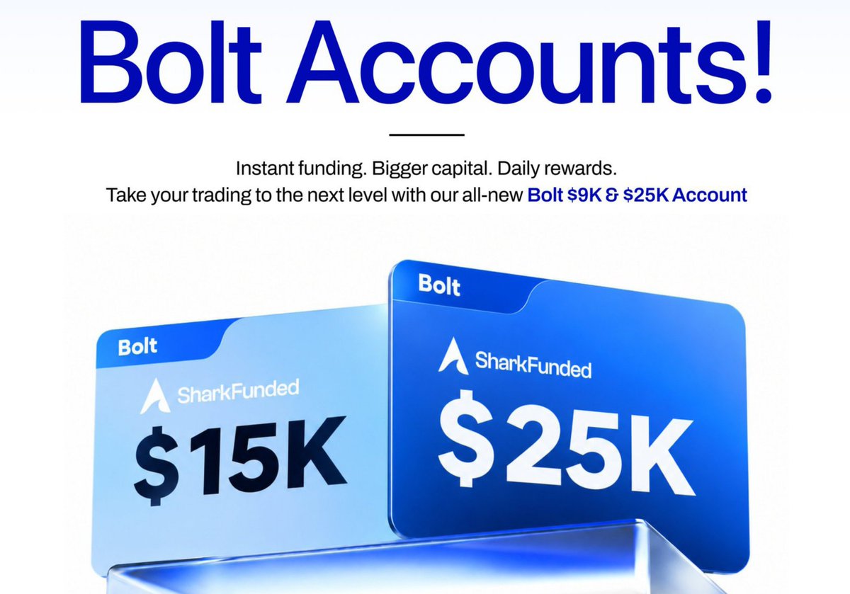 TrustedPropNews's tweet photo. 🚨 BIG INSTANT FUNDED GIVEAWAY!

SharkFunded is almost at 20K community members 🎉

To celebrate, they’re giving away 3 × $9K Instant Bolt Accounts 🎁

$27K total account value!

How to enter 👇
→ Follow @SharkFundedfirm
→ Follow @TrustedPropNews
→ Repost https://t.co/ZrXhSmxOt6