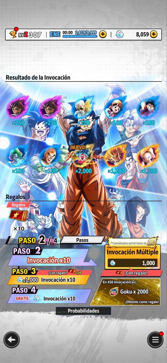 Llariasok's tweet photo. @DblegendsTito 9mil cc , no me salio el toppo pero bueno el goku a 3rojas https://t.co/T8vXgHgqjN