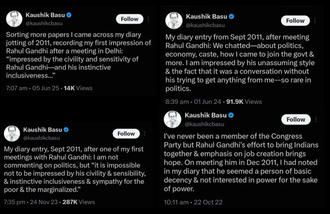 rishibagree's tweet photo. Kaushik Basu is the Rahul Gandhi of Economics
and Rahul Gandhi is the Kaushik Basu of politics https://t.co/vPS8fVfrnU