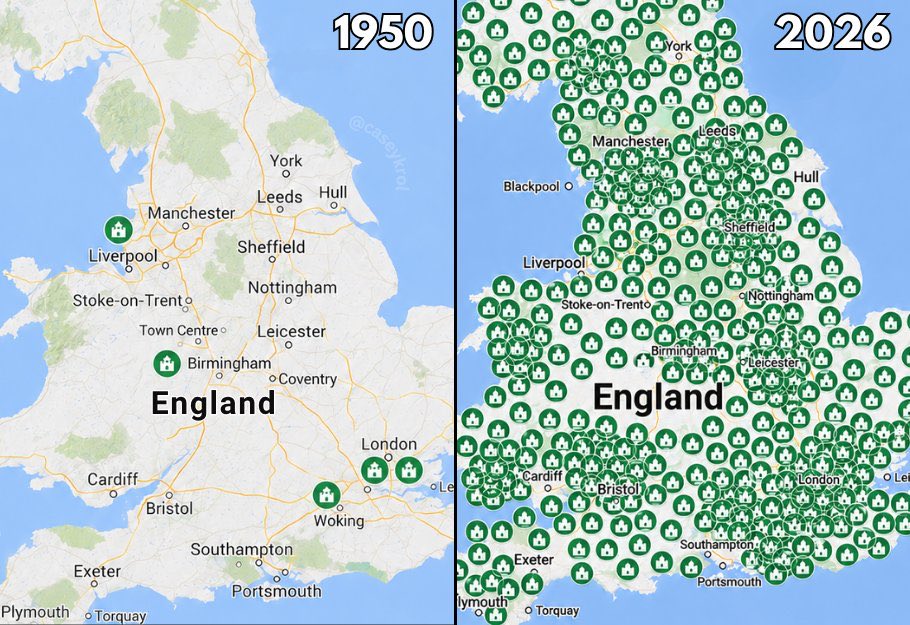DamienRieu's tweet photo. 🇬🇧 Évolution du nombre de mosquées en Grande-Bretagne. https://t.co/ZvY4ZhmgWp