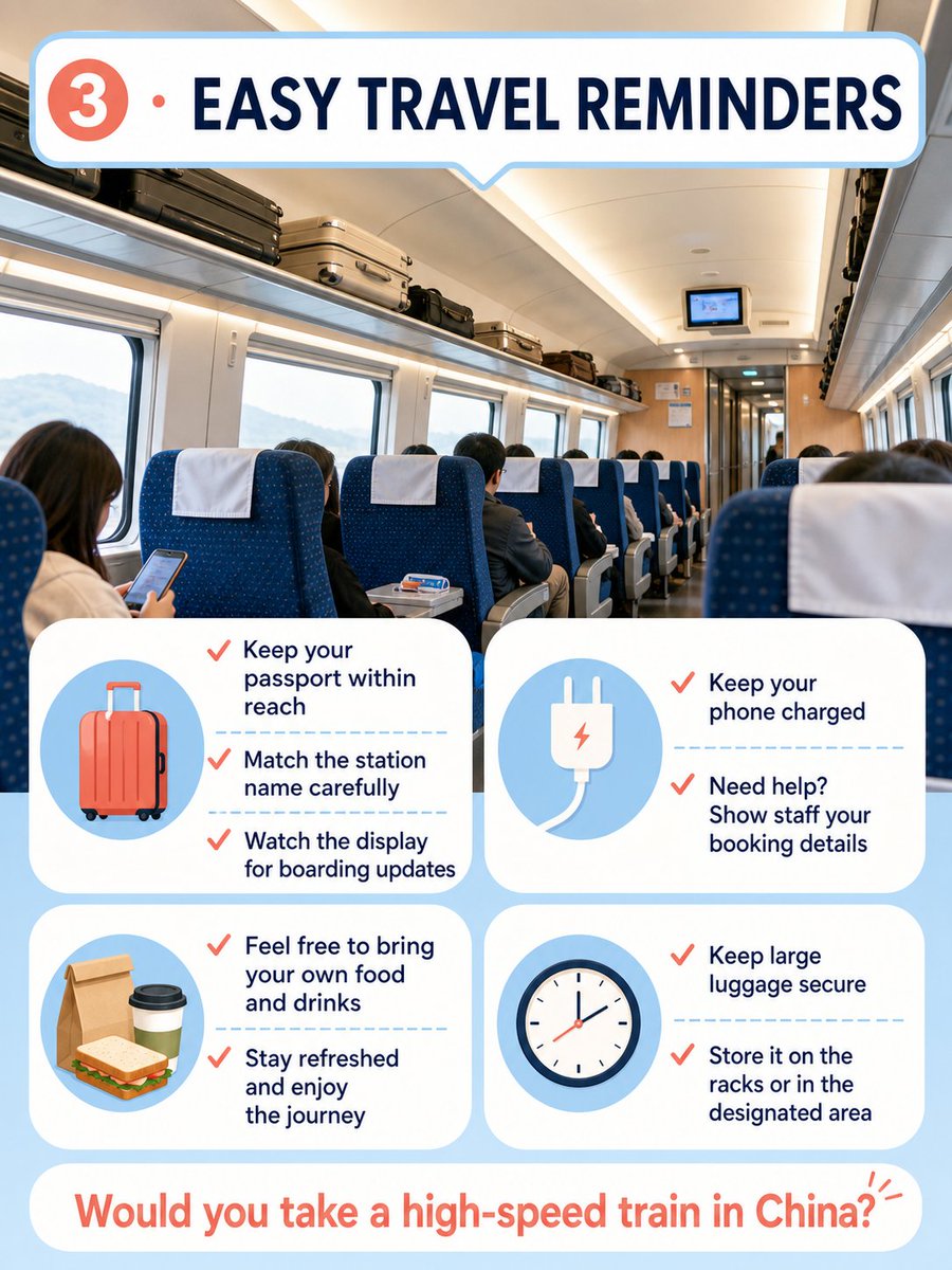 chinacurate's tweet photo. How to Take a High-Speed Train in China
Save this post before your trip.Simple guide to traveling by high-speed train in China.
#ChinaTravel #TravelTips https://t.co/a09De9SBc6