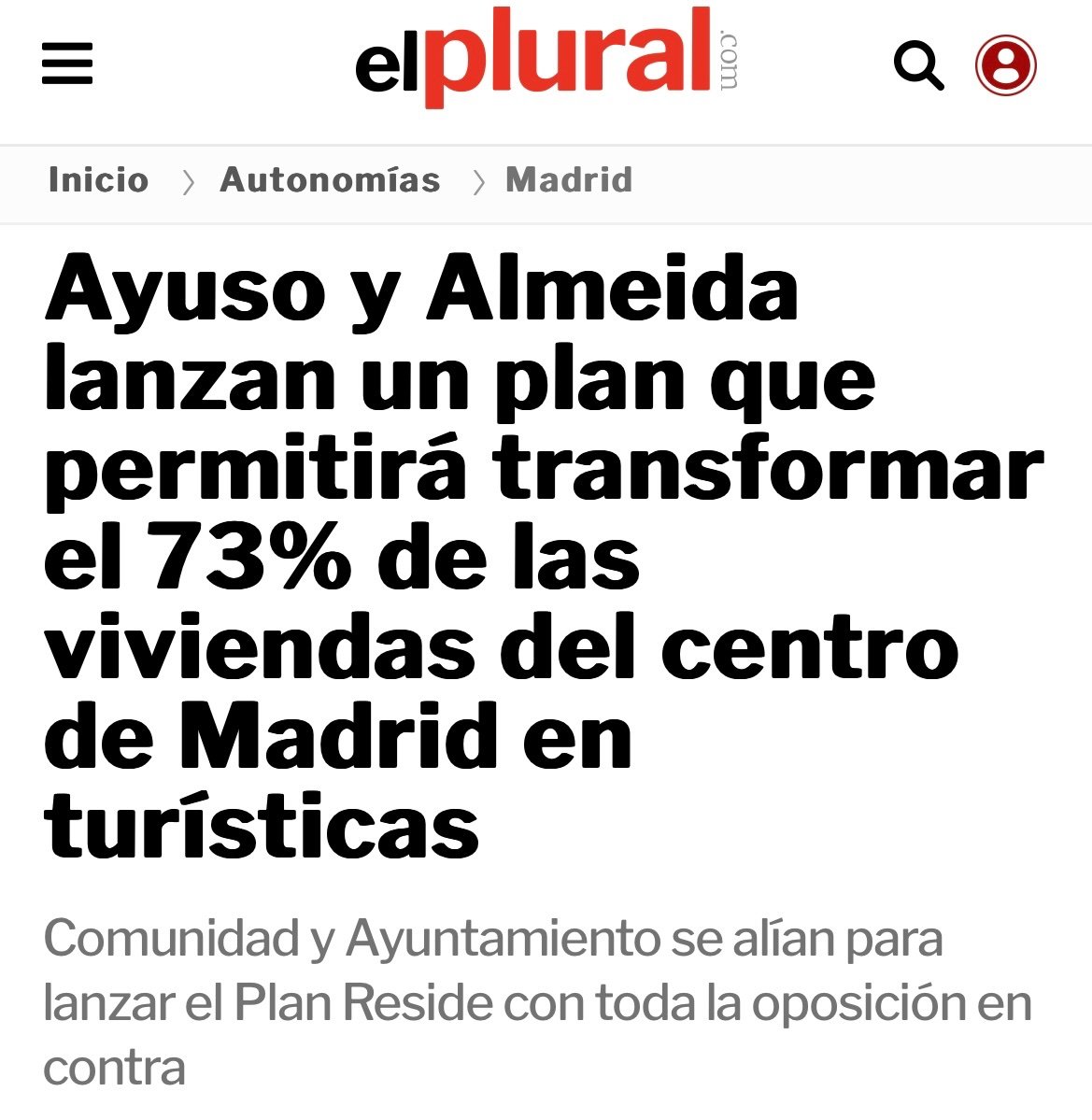 JulenBollain's tweet photo. El 73% de las viviendas del centro de Madrid podrán convertirse en pisos turísticos. Esta es la política de vivienda del PP.

No necesitamos más Airbnbs. Necesitamos vivienda digna. https://t.co/BH2NUSQfBo