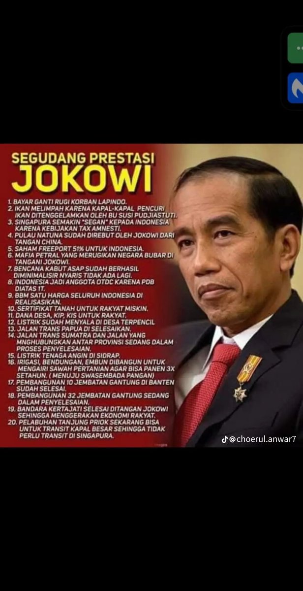 YoesmarSam33952's tweet photo. @Boediantar4 @YouTube Itu sih kata pembenci jkw,fakta jkw presiden terbaik,kalian aj menikmati hsl krj jkw https://t.co/cryK7ULUGy