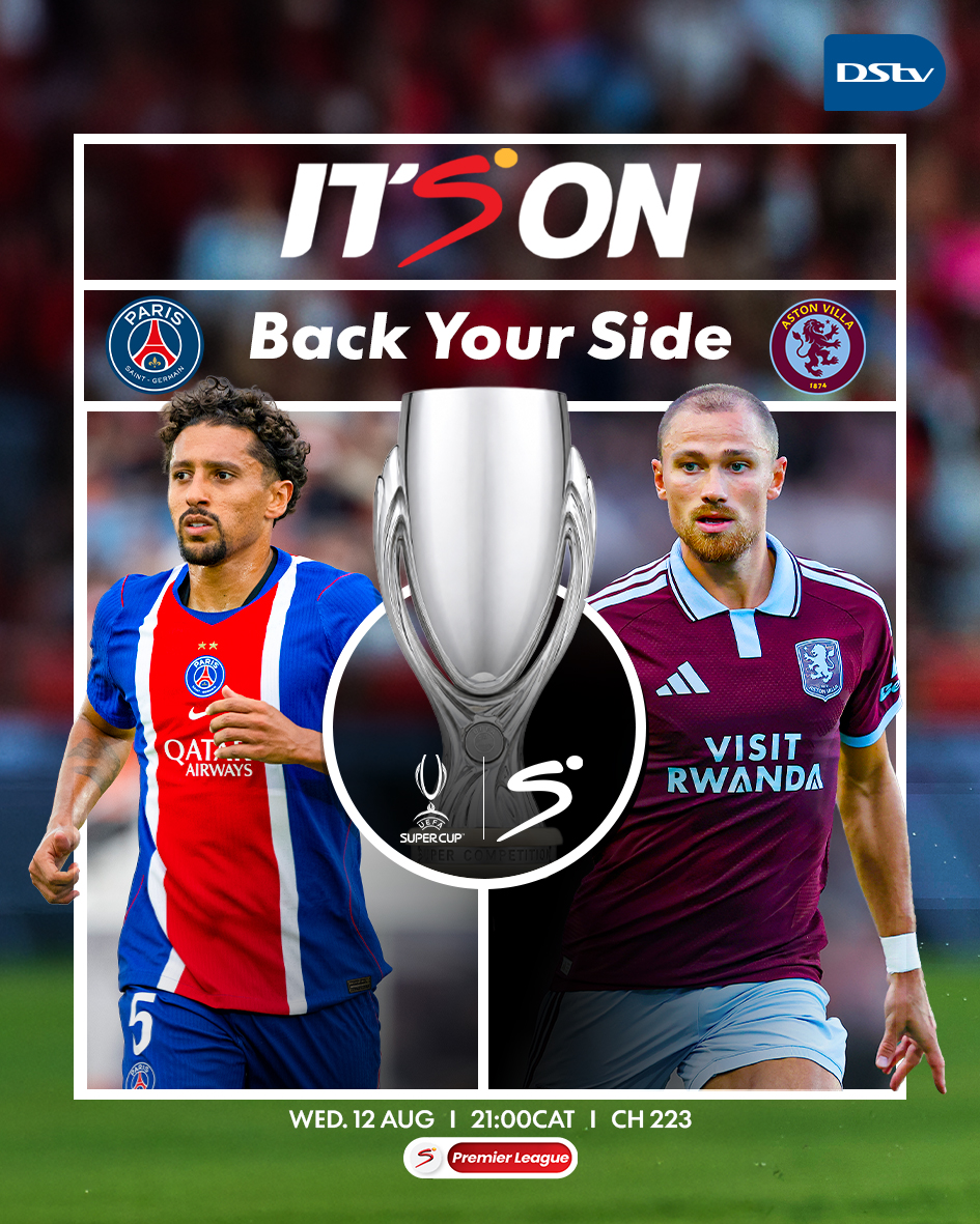 dstv_zambia's tweet photo. The #UEFASuperCup is here!π
It's PSG vs. Aston Villa tonight in the battle for European supremacy!
Who will claim the first competitive trophy of the season?
Stay connected. #Backyourside. #ItsOnDStv https://t.co/WVBoA9t9kR