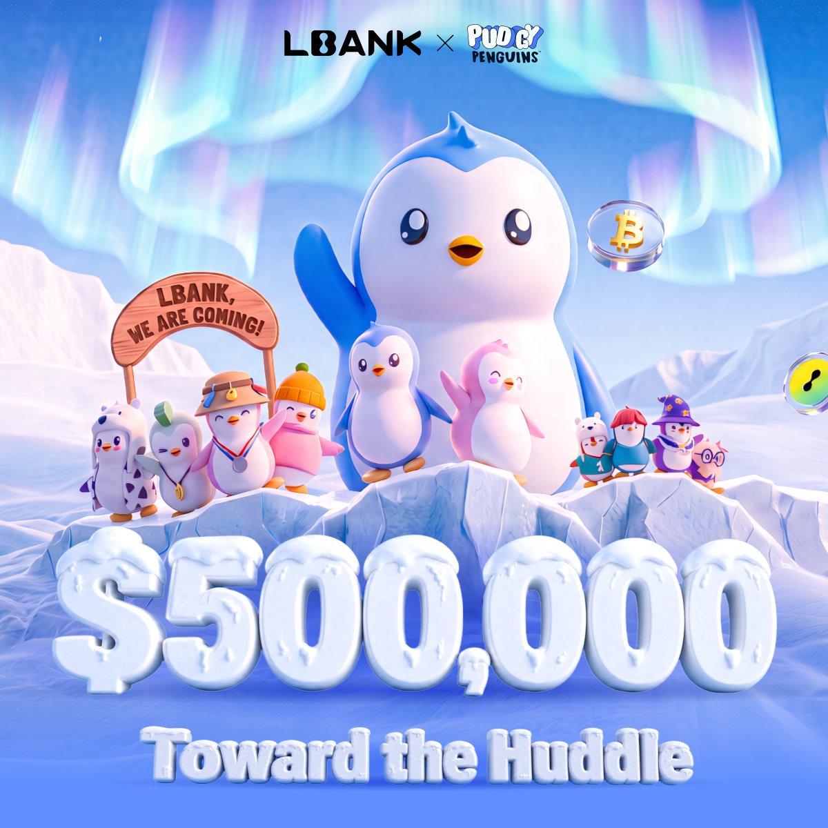 LBank_Exchange's tweet photo. Half a million in rewards is still on the ice. 🐧❄️
The @pudgypenguins huddle is live on LBank, with a 1 BTC grand prize, $PENGU rewards, Futures bonuses, merch drops, and more waiting to be claimed.
Start waddling:
https://t.co/Yk3PeOSIuC https://t.co/s2fYYPYiyp
