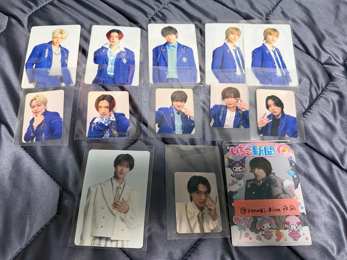 yonagi_gina's tweet photo. EBiDAN Yes!東京 Y東 スパドラ盤 M!LK盤 トレカ トレカ ミニトレカ 交換

求▶︎同異種 柴崎楽

譲▶︎スパドラ:志村玲於/田中洸希/伊藤壮吾/飯島颯/池田彪馬/松村和哉

M!LK:曽野舜太/佐野勇斗

郵送交換のみとさせて頂きます。
検索からなどお気軽に🙇‍♀️ https://t.co/juiWLpYZyV