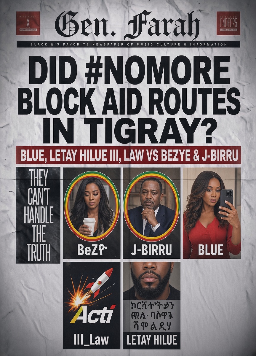 kushNegus's tweet photo. Tigrayans have claimed that #NoMore groups obstructed routes needed to deliver food and medicine to the affected population during the Tigray war a charge that the #NoMore groups reject. https://t.co/jo0oyroPKx