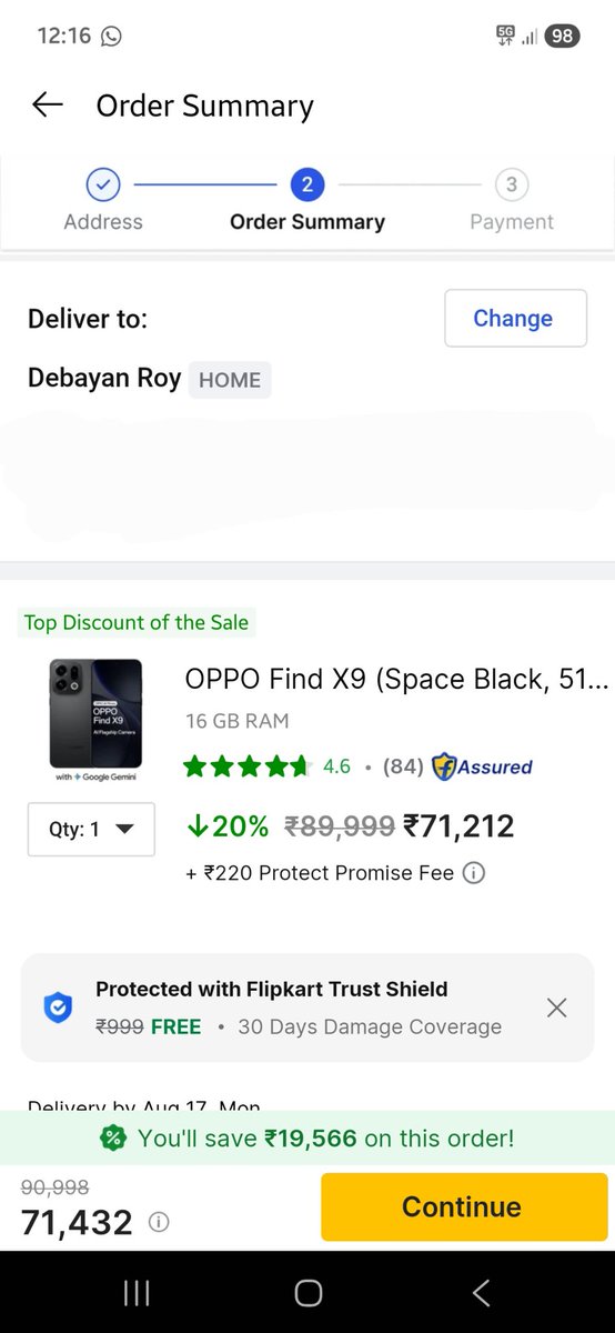 Gadgetsdata's tweet photo. This is the best device around 60K 😍

OPPO Find X9 12+256GB is back in stock at just ₹62,999 on Flipkart

OPPO Find X9 16+512GB is back in stock at just ₹71,200 on Flipkart

The current price of this device is : 85K-95K‼️

Except the slow USB 2.0 , it's a great all-rounder Flagship