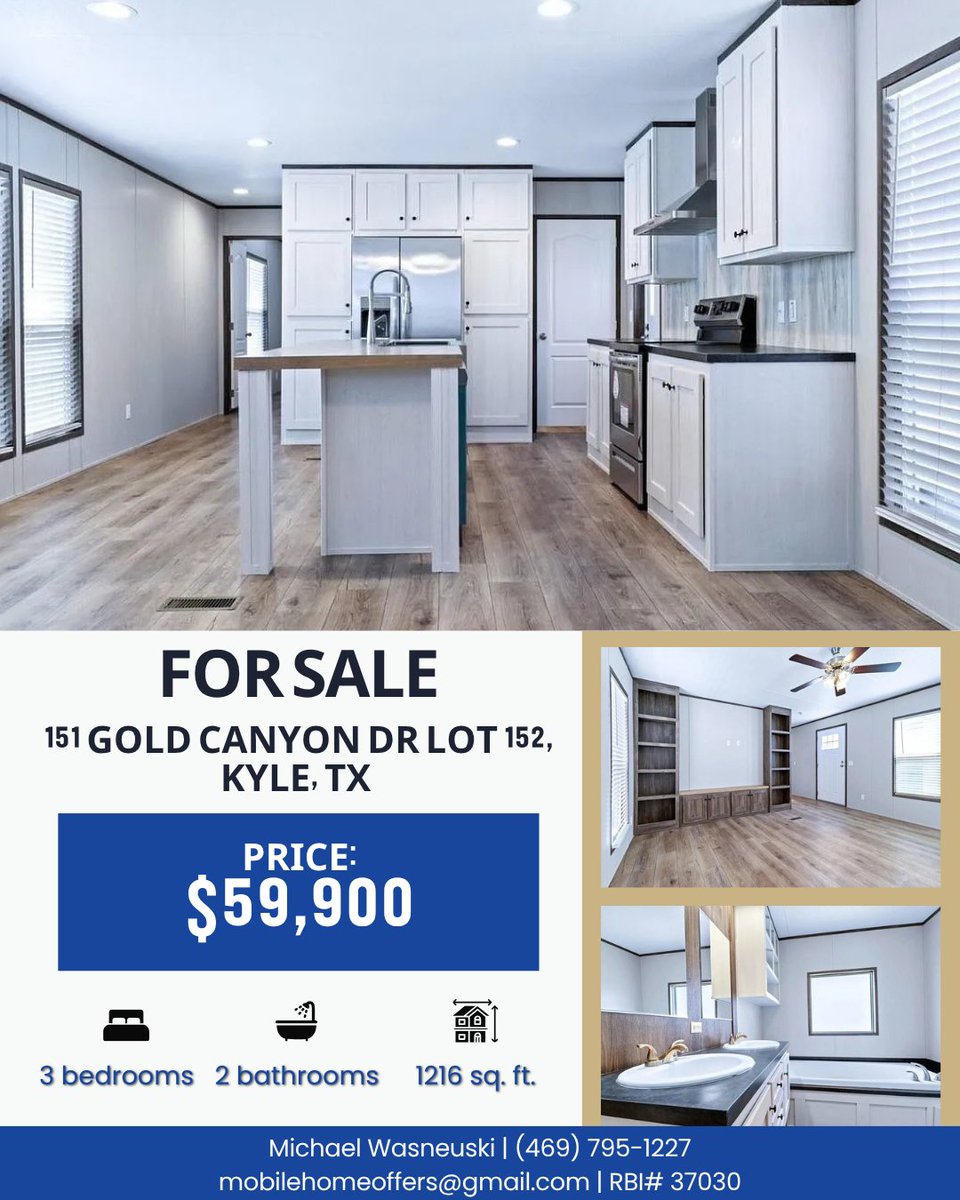 MobileHomeOffer's tweet photo. 🏡 Kyle, TX: $55,995! 3 beds, 2 baths, 1,216 sq ft + resort-style amenities. Pool, gym &amp; more! Would you consider this kind of community living? 👀 #MobileHomeOffers 

https://t.co/S4KIS9BxJx https://t.co/jr4PsZ0Vmc