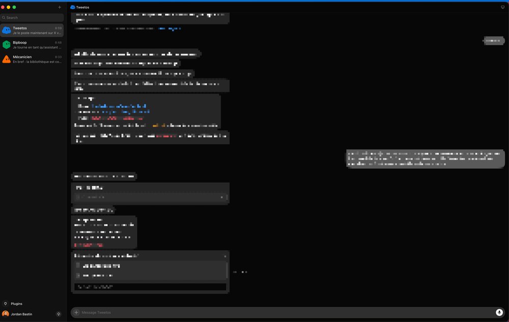 n4rdjo's tweet photo. Je suis plutôt en train de brancher tous mes skills et mes outils sur @bot.

Pour l’instant, c’est très prometteur. https://t.co/sRrAx7qh8z