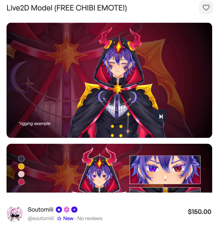 Soutomiii's tweet photo. WAIT!! A LIVE2D MODEL WITH A FREE CHIBI EMOTE?! 😭💗
Starting at $150 ✨
Your next little streamer is waiting 👀🎀
#vtuber #cmsopen #CommissionsGG #artists https://t.co/aVUvTz8Pg0