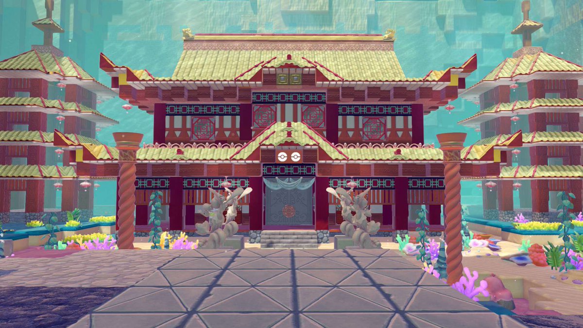 ppb_kfk's tweet photo. クラウド島に作った竜宮城

#ぽこあポケモン https://t.co/XNJmBgPb8P