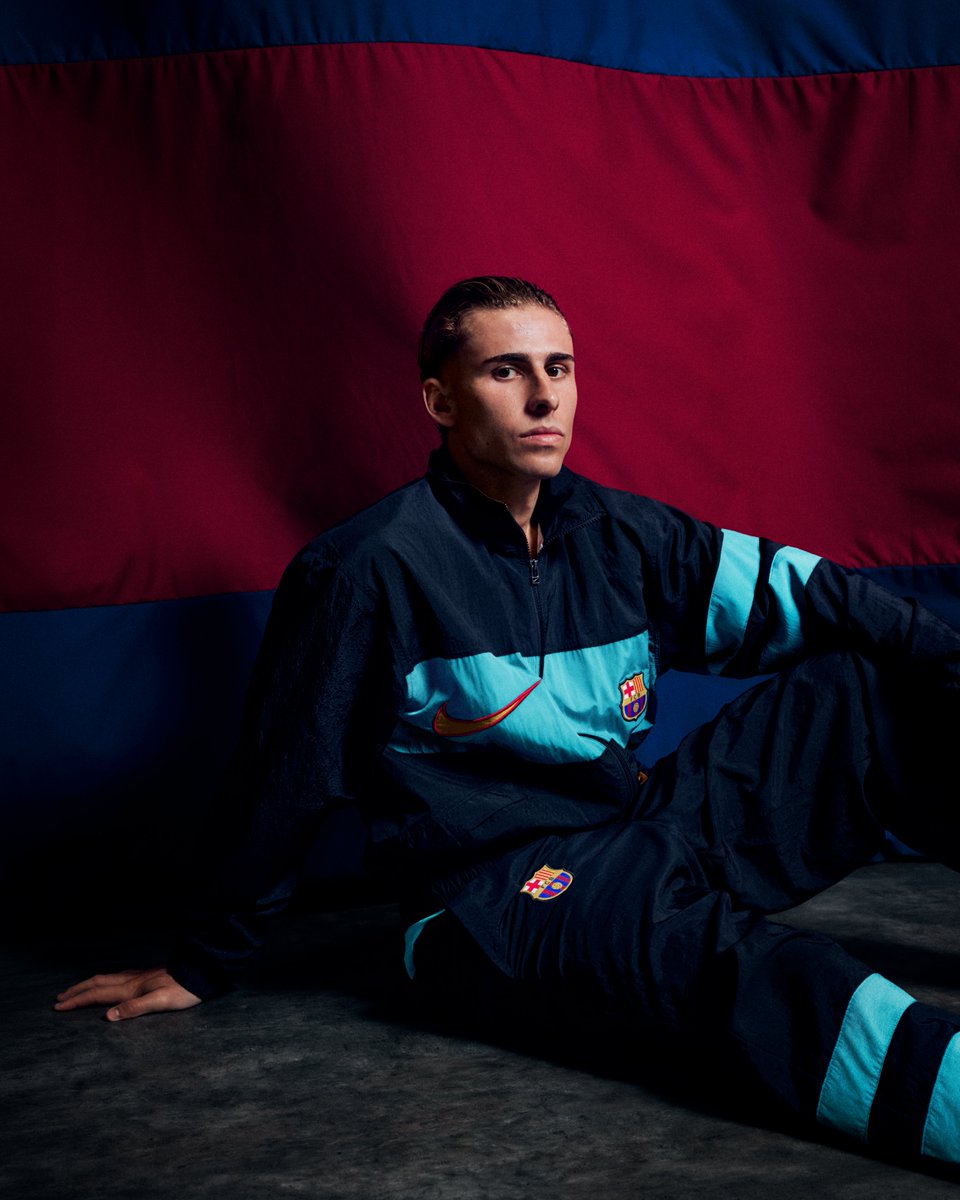FCBarcelona's tweet photo. First and foremost, ​culers​ 🩵

The colours were already being worn with pride In the stands, the school playground or anywhere you could dream of the blaugranes a long time before representing the badge on the pitch.​
​
The FC Barcelona 2026/27 third kit celebrates a story that only Barça can tell: growing up as Barça fans before becoming the players who now inspire a new generation.