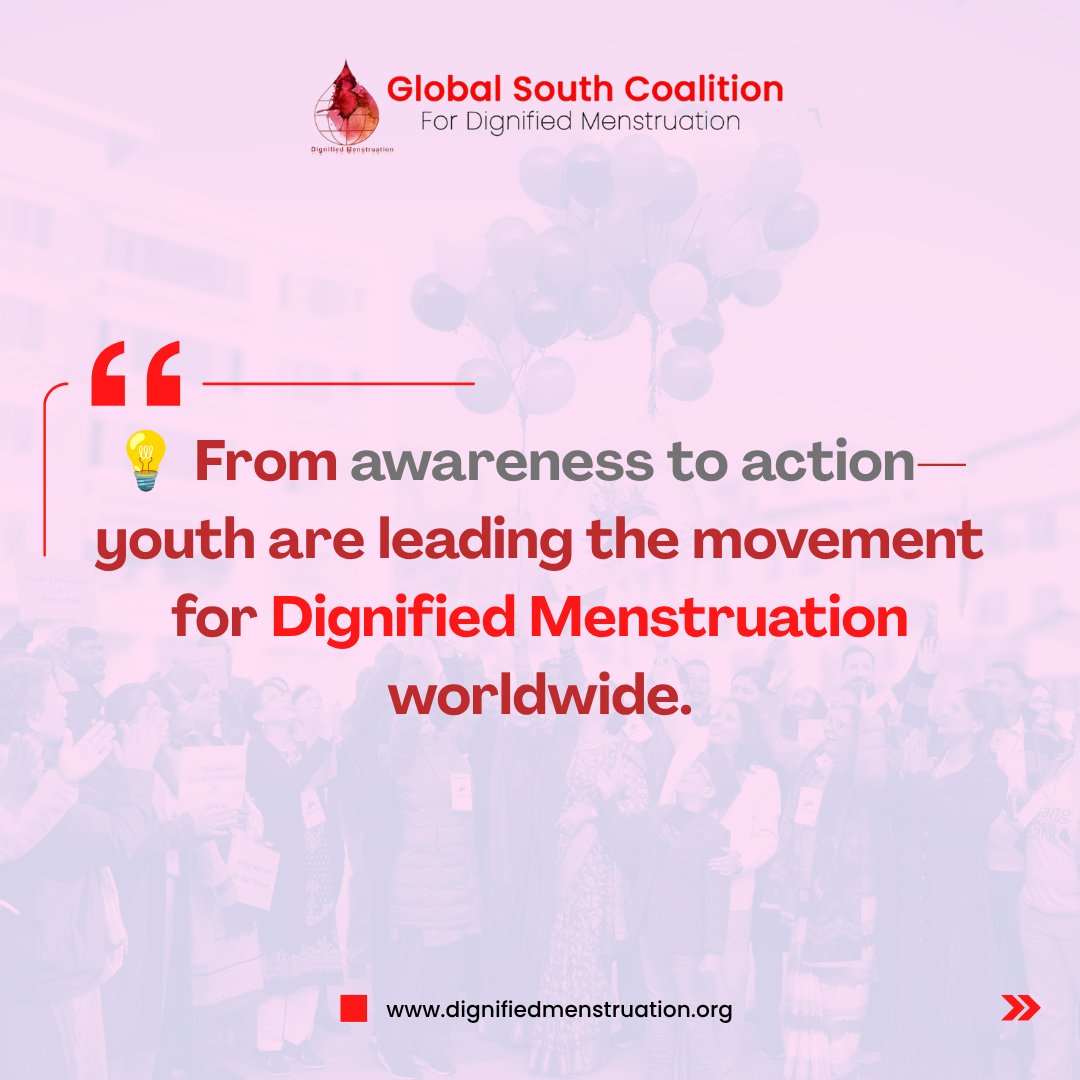 GlobalSouthDM's tweet photo. International Youth Day 2026 | Youth for Dignified Menstruation.
#DignifiedMenstruation https://t.co/JbTKk6p5Wk