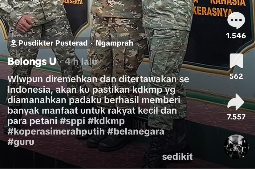 bbarbieie's tweet photo. dan yap, doktrin nya BERHASIL ! 

tadi pagi lewat di fyp guru resign terus jadi  manager kopdes dg captionnya “memberi banyak manfaat untuk rakyat kecil dan para petani” 😂

agak bingung deh bagian membantunya ada di bagian mana.. ini kan program pemerintah yak, otomatis duitnya balik ke pemerintah. semua barang yg dijual juga di produksi sama perusahaan. kalo emg mau ekonomi dikalangan bawah jalan, kenapa ga langsung membantu umkm ya? 🤔

terus para manager kopdes ini apa ga takut, program ini banyak di kecam masyarakat loh, prabowo lengser bisa jadi programnya berhenti.. apalagi mereka malah dikasih ilmu kemilititeran dan atraksi yg gajelas instead of ilmu manajerial, workshop dan pelatihan yg nyambung dg karirnya 

maksud gue tuh.. if one day program ini berhenti (aamiin) apa lu semua ga mikirin karir lu bakal gimana? serius mau di masukin ke CV pengalaman terakhir jd manager kopdes (program yg gagal)????? 😭😭😭