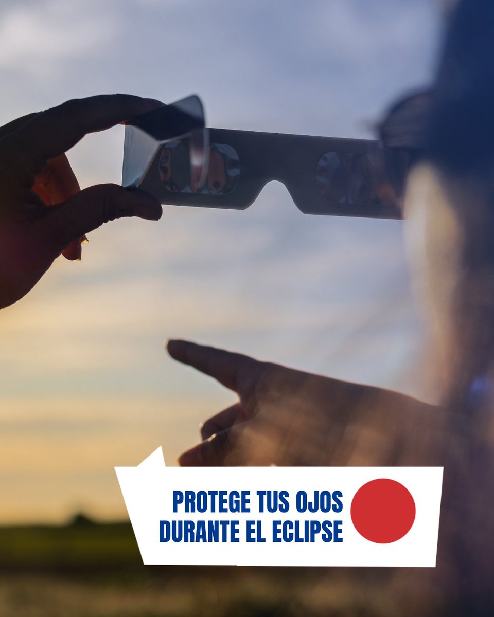scsalud's tweet photo. 👀 Hoy, 12 de agosto, llega el eclipse solar. Protégete para evitar daños irreversibles en la retina:
1️⃣ Usa solo gafas homologadas (ISO 12312-2)
2️⃣ Evita cámaras o telescopios sin filtro solar
3️⃣ Haz pausas frecuentes
#SaludVisual #Eclipse2026 #Prevención https://t.co/3SEa2gPLhX