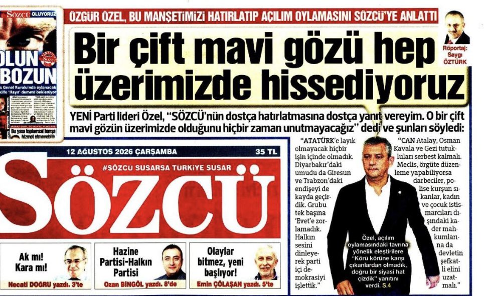 nedimsener2010's tweet photo. Özgür Özel’in en doğru tespiti 19 Ağustos 2023 günü Muğla’nın Bodrum ilçesinde sarf ettiği şu sözleriydi: 
“En kolay alkışın Atatürk denilerek alındığı bir siyasi partinin siyaset üretme pratiğinde sorun var. Sıkışınca Milli Mücadele’den, Atatürk’ten bahsederek alkış alarak ilerlenemez. Bunda bir kolaycılık, birbirimizi kandırmak var.”

ÖZGÜR ÖZEL KENDİ DEYİMİYLE;
YİNE ATATÜRK ADINI KULLANARAK KİTLEYİ KANDIRIYOR….