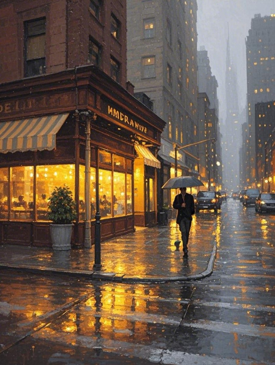 VedpalV's tweet photo. Blurry city lights and a stranger’s laugh in the rain—today’s small street magic. https://t.co/V75Zp5Bi1Z