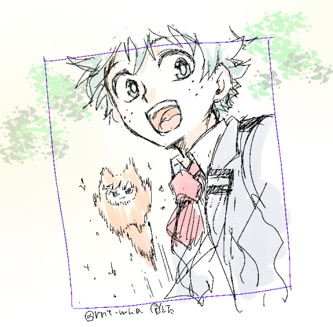 rnt_mha's tweet photo. スキマ時間イミフちみ💥と制服🥦らくがき https://t.co/IzJnxx4YSU