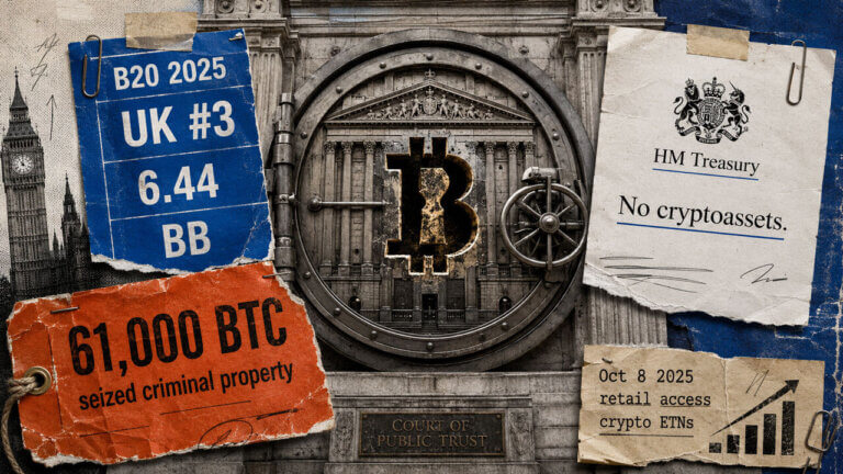 AccariaLouis's tweet photo. The UK currently ranks third globally in Bitcoin adoption, but a court ruling means it cannot use its 60,000 Bitcoins as reserves https://t.co/7r3v6wE6LI