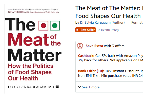 RidhimaKumar1's tweet photo. On the Bestseller list already! Whether you're a vegetarian, non-vegetarian or simply curious about nutrition, this book by @sakie339 is a must-read for all. Pre-order now: https://t.co/S1YYU7yk2X https://t.co/vhdmxXQM9Q