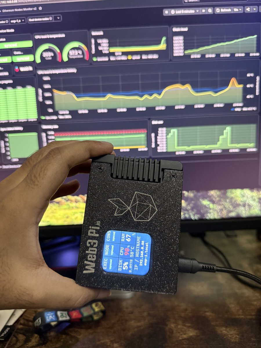 0xadvaita's tweet photo. The @ethnimbus Unified Client running on RaspberryPi from @_Web3Pi_ 🚀

Hoodi validators now in the new setup 😉 https://t.co/OdyTHTtOjq