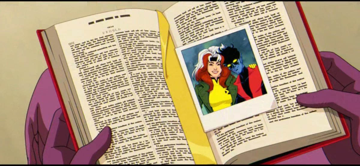 HausofMaxiimoff's tweet photo. X-men 97 spoilers 

.
.
.
.

Her ass is NOT reading that Bible https://t.co/kuhyTTLreU
