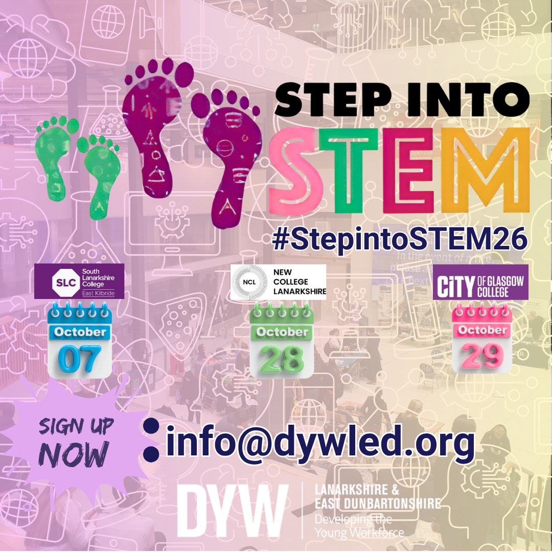 DYWLED's tweet photo. 🚀Calling all Employers!
🆓Book a FREE exhibitor space at #STEPintoSTEM26 & inspire the next generation of talent.
✅ Engage with pupils high schools
✅ Connect with future talent
✅ Oct 7-29
🔗https://t.co/dNpilN6xa4
#STEMCareers #DYW https://t.co/g6TpEEOGTV