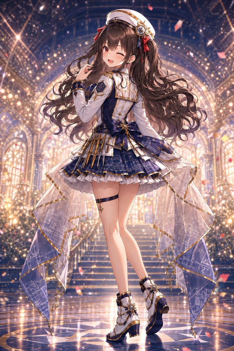 megumix様から設計図と建築美をモチーフに、未来を描く知性派アイドル
