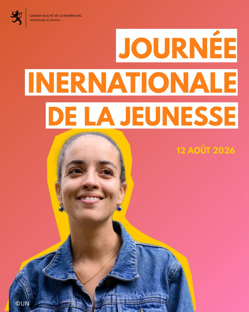 LUinCotonou's tweet photo. Bonne Journée internationale de la Jeunesse ! Les jeunes ne sont pas seulement l’avenir, ils transforment déjà notre présent. L’Ambassade du Grand-Duché à Cotonou continue d’investir dans leur potential. #YouthDay https://t.co/K6bpMLcnHF