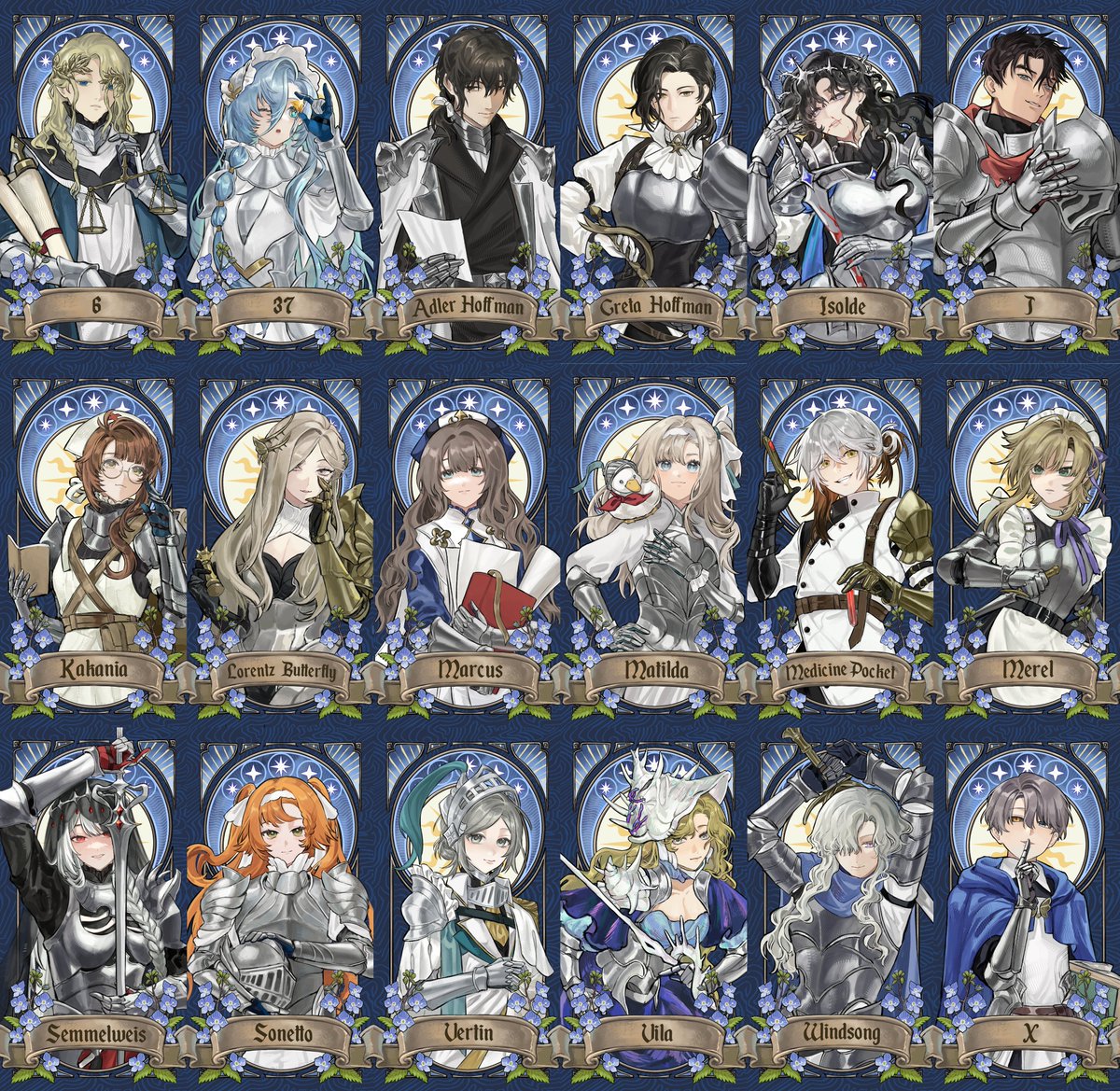 penidayooo's tweet photo. 18 cards in 1 month is crazy work. I'll update these next year with Manus characters https://t.co/sY9Jwk4h1O