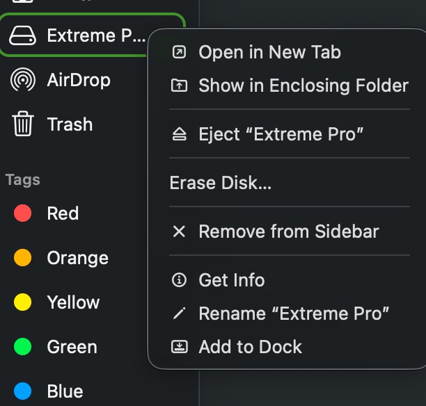bhaitech_'s tweet photo. Whose decision was it to put Erase and Eject so close? Lol. I wonder how many people have accidentally erased their drive because of this. https://t.co/3VZviyPvPg