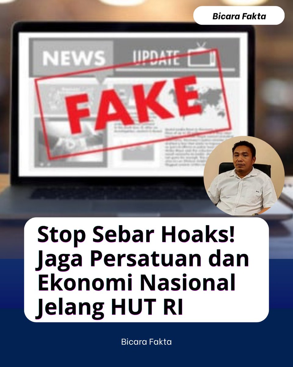 tak_gendon9's tweet photo. Informasi palsu bisa ciptakan ketakutan dan ganggu aktivitas ekonomi. Syarikat Islam mengajak masyarakat kritis dan bijak bermedia sosial. Mari jaga Indonesia.

#jagaindonesia #kamibersamapresiden #LawanHoaks #JagaPersatuan #HUTRI81 https://t.co/h6ztECnlNL