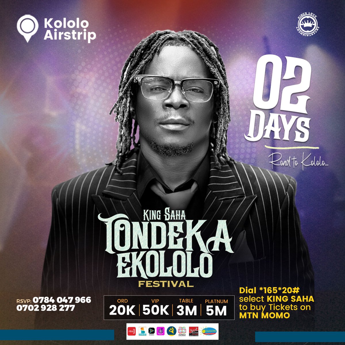 kingsaha_256's tweet photo. 🔥 2 DAYS 🔥

The wait is almost over! 

This Friday | KOLOLO AIRSTRIP

#TondekaEKololoFestival #RoadToKololo https://t.co/8BuowS4JH3