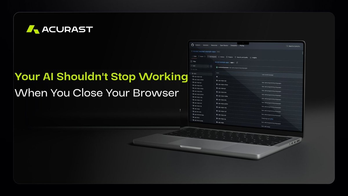Acurast's tweet photo. Your AI shouldn’t stop working when you close your browser.

With @NousResearch's Hermes on Acurast, you can deploy an autonomous AI agent that remembers its tasks, runs on schedule, and keeps working without another prompt.

Powered by OpenRouter and Acurast’s Cargo Linux runtime.

Build the agent once. Let it keep working.

Read how to deploy it: https://t.co/IT0KtcG1sC