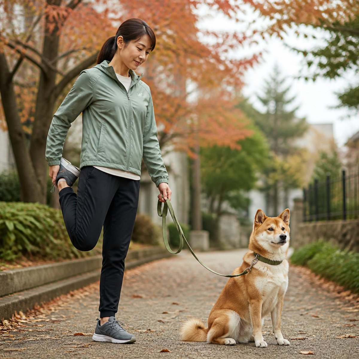 inukurashi_note's tweet photo. 犬と長めに歩く予定の日は、飼い主も足首や肩を軽く動かし、靴、服装、水分を確認。急に走ったり、リードを腰へ固定したまま油断したりしません。疲れたら犬と一緒に休憩し、帰路の体力も残します。人の無理を減らすことが、転倒やリード事故の予防になります。 https://t.co/7DzgDihQq1