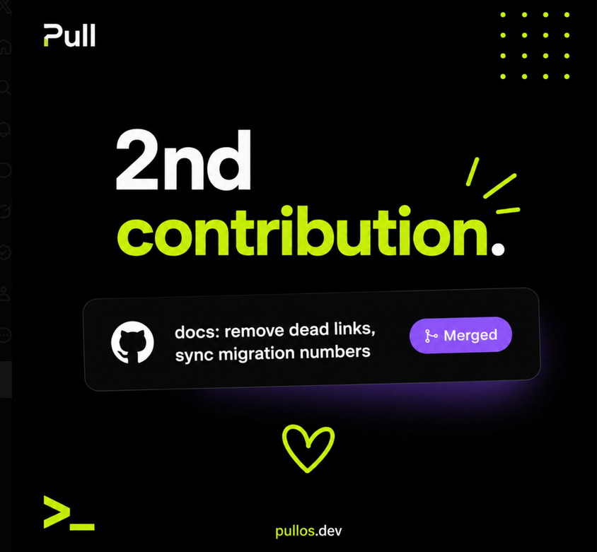 missOdinga's tweet photo. A small contribution, but a big milestone for me. 🌱

This is the beginning of my open-source journey, and I'm grateful to have made another contribution to Pull.

Code, docs, fixes, clarity - it all counts.

More to come. 🫡 https://t.co/YWGd8NaZ0i